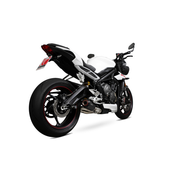 Scorpion Exhaust Triumph Street Triple 765 R / Street Triple 765 S / Street Triple 765 RS 2017 - 2019 Red Power Slip-on Black Ceramic Coated Sleeve